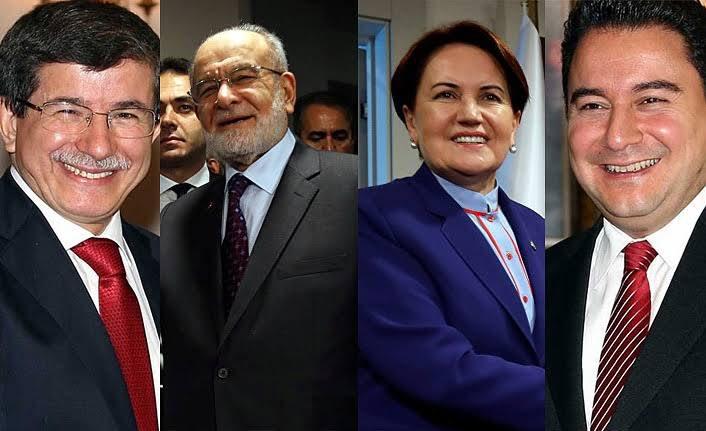 A. Davutoğlu, T. Karamollaoğlu, M. Akşener ve A. Babacan. Son aylarda gündemi muhalefet parti başkanları belirliyor.jpg A. Davutoğlu, T. Karamollaoğlu, M. Akşener ve A. Babacan. Son aylarda gündemi muhalefet parti başkanları belirliyor.jpg