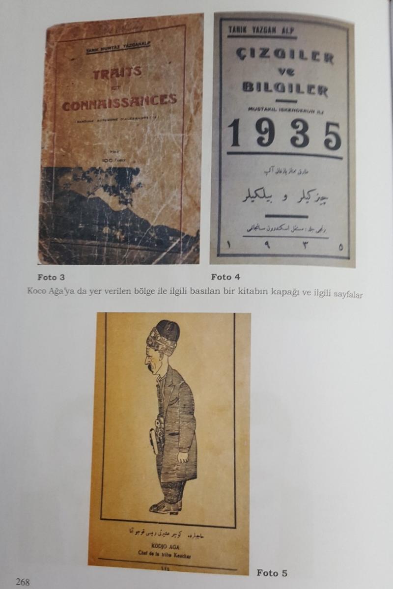 Fransız yönetimindeki Suriye'de yayınlanan Fransızca kitapta Qoco Ağa'nın adına ve bir karikatürüne yer verilmişti. .jpg Fransız yönetimindeki Suriye'de yayınlanan Fransızca kitapta Qoco Ağa'nın adına ve bir karikatürüne yer verilmişti. .jpg