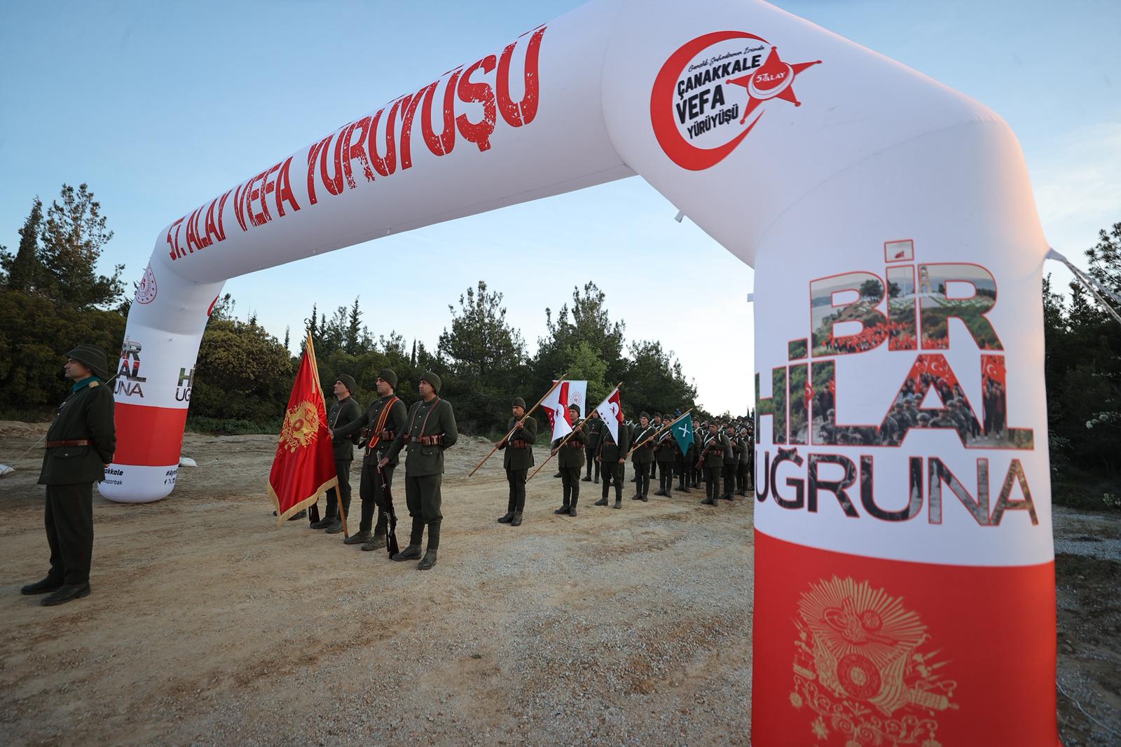 Gelibolu Yarımadası'nda 57. Alay Vefa Yürüyüşü yapıldı
