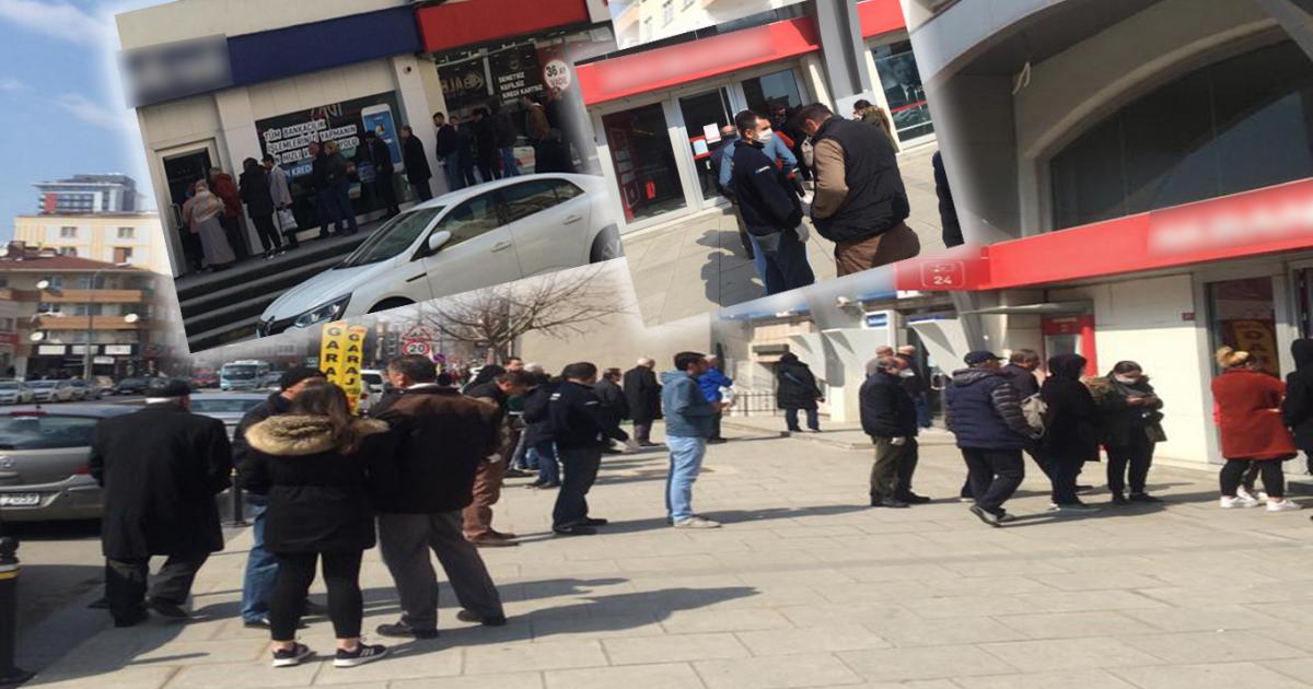 Banka Icinde Koronaviruse Karsi Sosyal Mesafe Onunde Kuyruk Independent Turkce