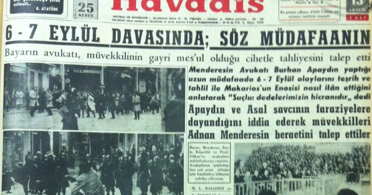 6 7 eylul 1955 olaylarinin ardindan