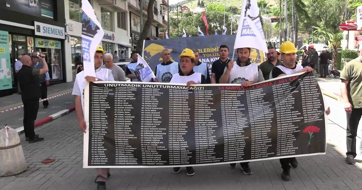 Soma Faciası'nın 12. yılına karşı madencililer yürüyüş