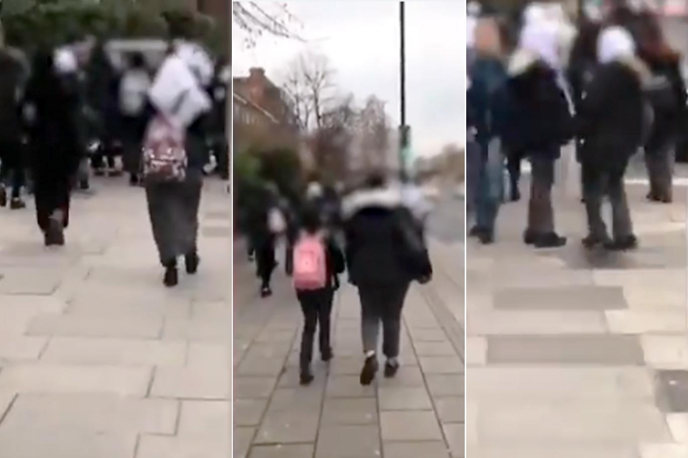 londra da musluman kiz ogrencilere