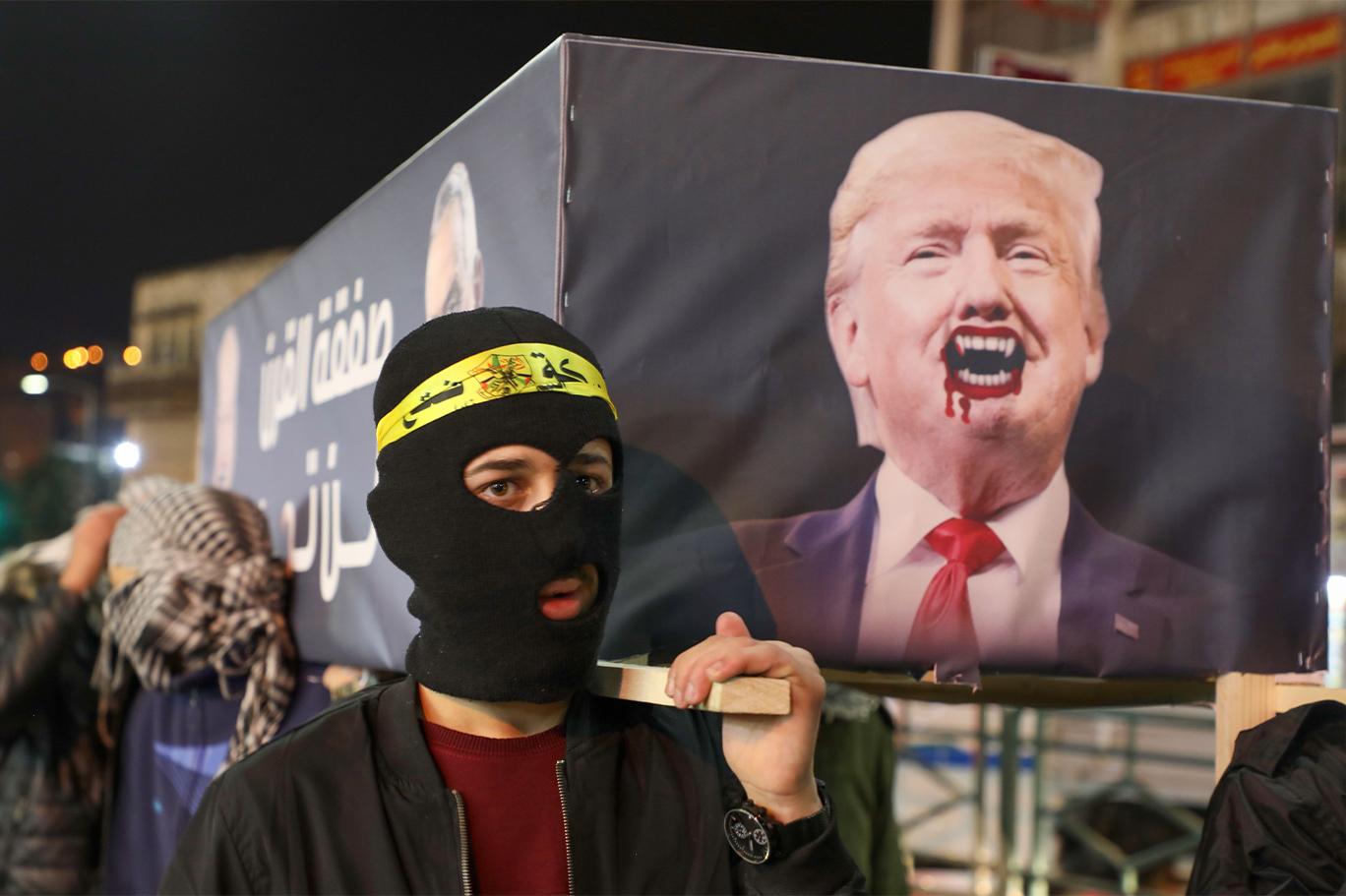 trump in tek tarafli ortadogu planina