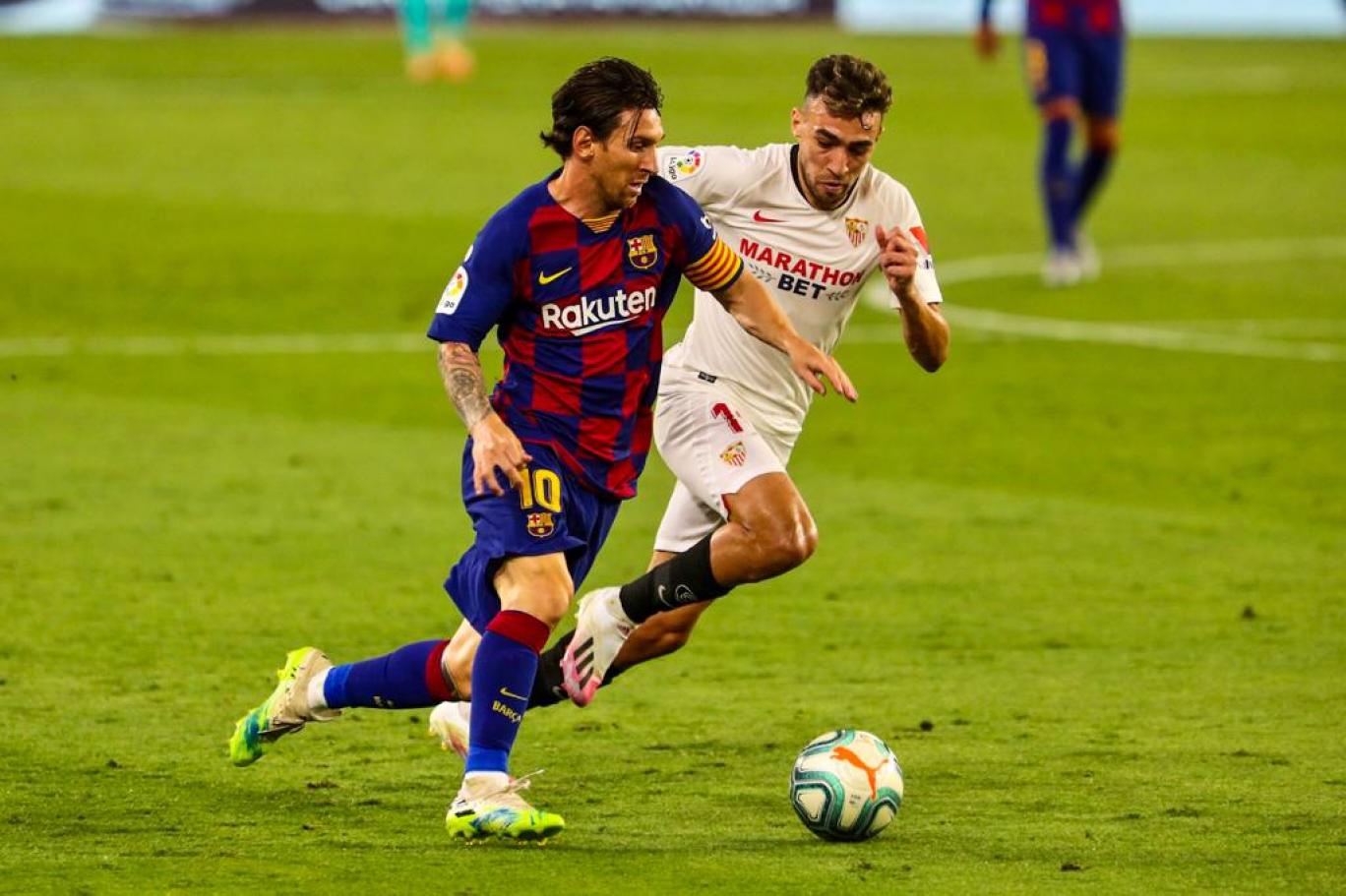 barcelona sevilla deplasmanindan bir