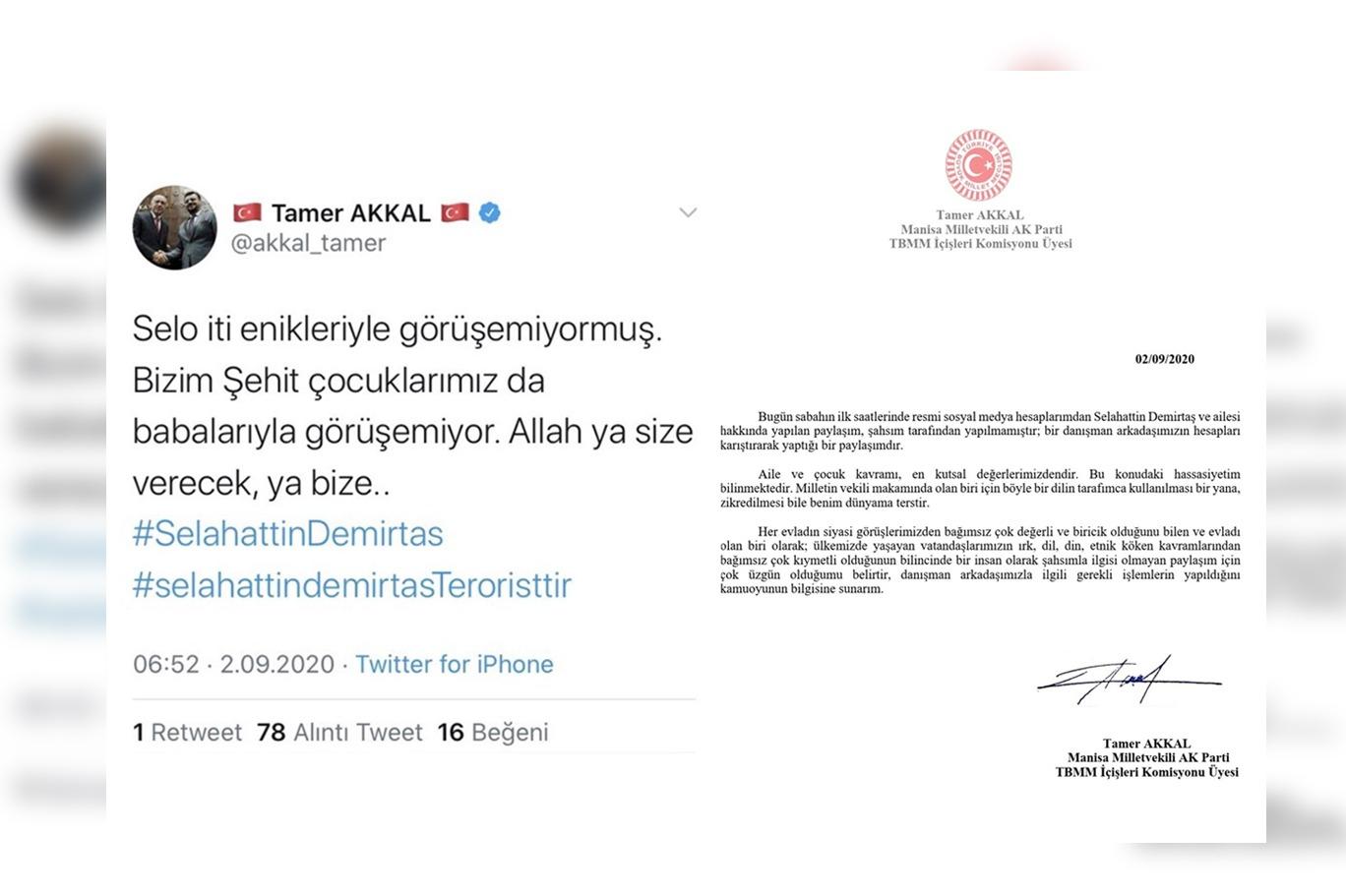 ak parti li akkal demirtas a hakaret