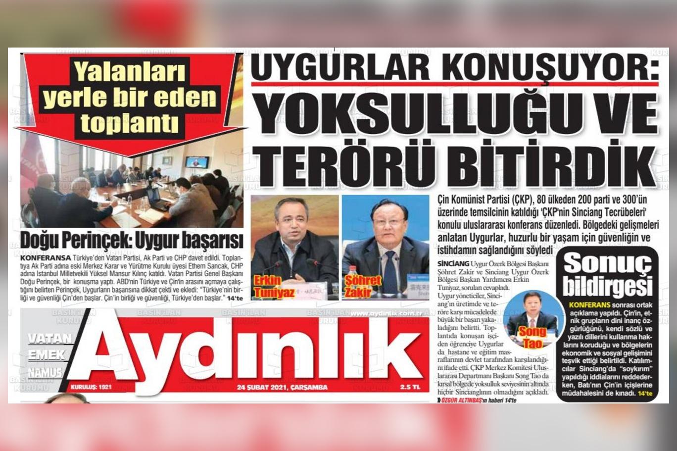aydinlik uygurlar sincan da