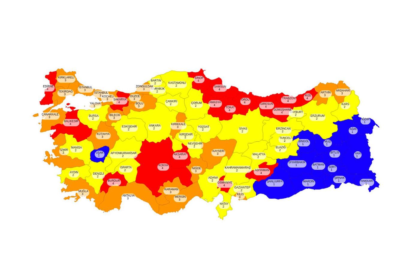 normallesmede yeni kontrol sari ilde kirmizi bolge independent turkce