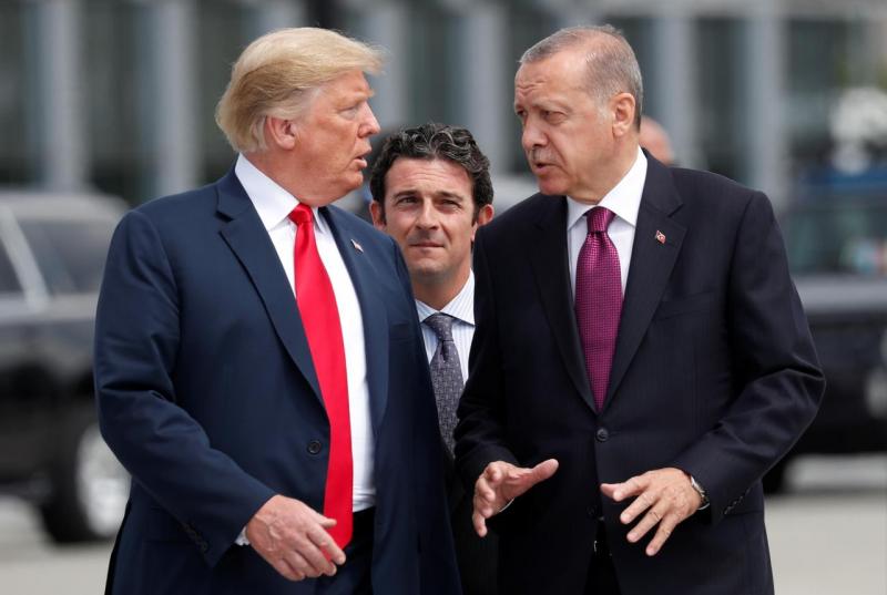 Erdogan Trump NATO zirvesi 11 Haziran 2018 Reuters Brüksel.jpg