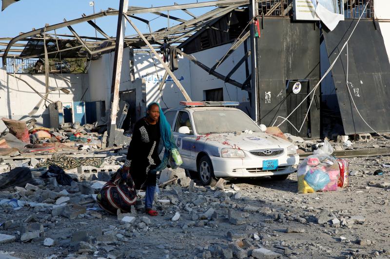 Libya göçmen merkezine saldırı reuters.jpg1