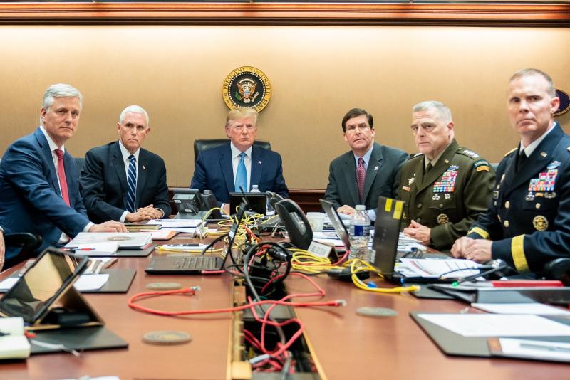 trump bağdadi operasyonunu izlerken