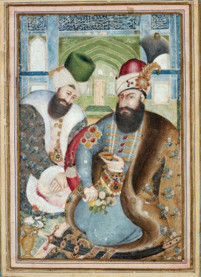 Kerim Han Zend, Osmanlı elçisi Vehbi Efendi'yi kabul ederken-.jpg