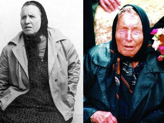 A younger Baba Vanga in an undated photograph left and as she looked in the last years of her lifeSource Supplied.jpg