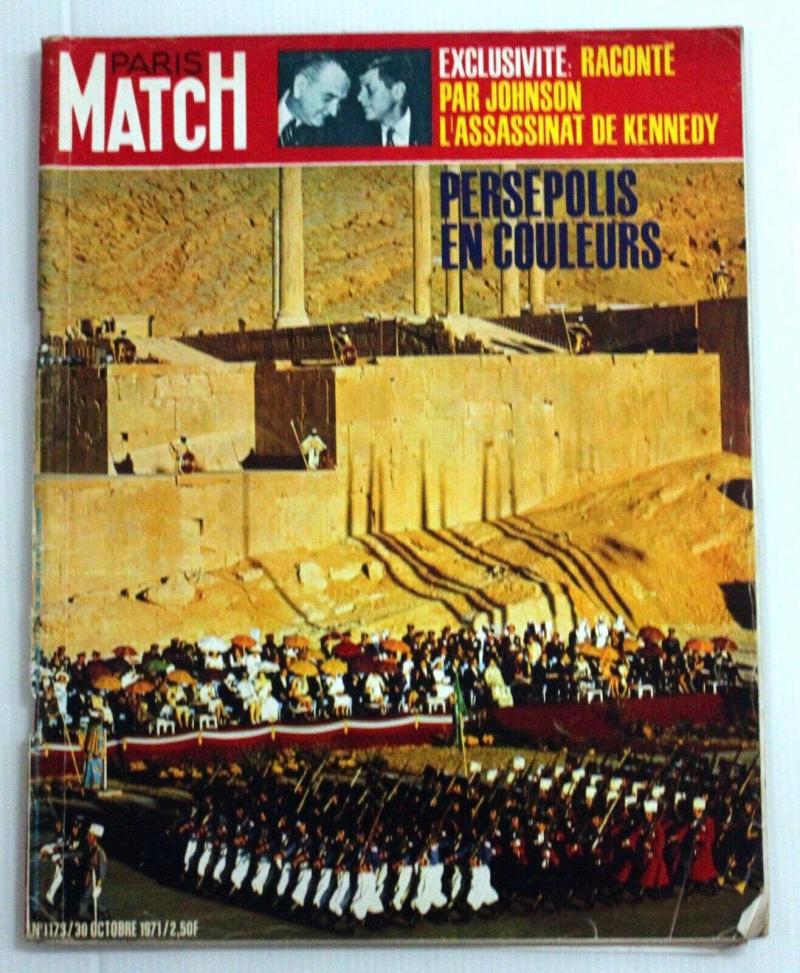 Persepolis şenliklerini kapak konsu yapan Fransız Paris Match dergisi.jpg