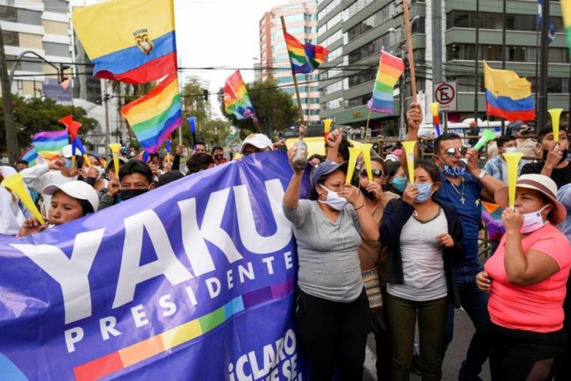 Yaku Perez'in destekçileri REUTERS Santiago Arcos.jpg