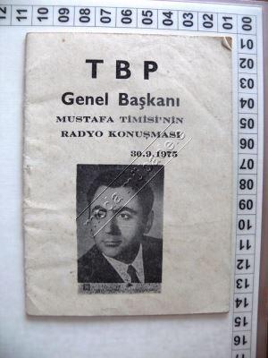 Timisi'nin radyo konuşması duyurusu, 30 Eylül 1975.jpg