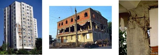Sekil 3. 1999 Kocaeli Depremi sirasinda betonarme binalarda gorulen dolgu duvar hasarlari ve sonucunda olusan bina zayifliklari.jpg
