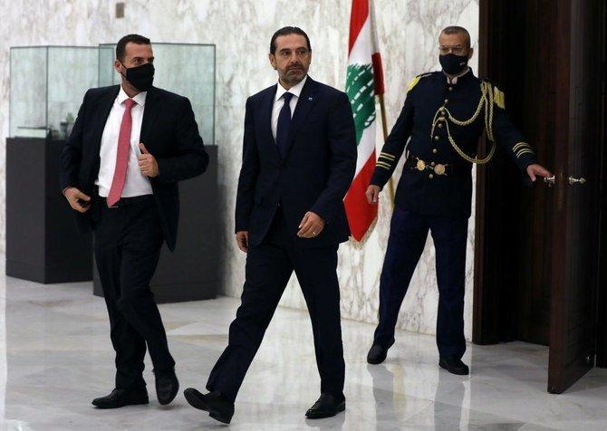 Hükümeti kurmakla görevlendirilen istifa etmiş Başbakan Saad Hariri, .jpg