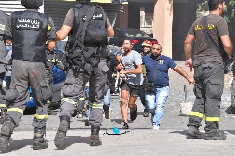 El Tayyune Caddesinde yaşanan kanlı hadiseden bir görünüş-Kaynak, El Nahar gazetesi.jpg