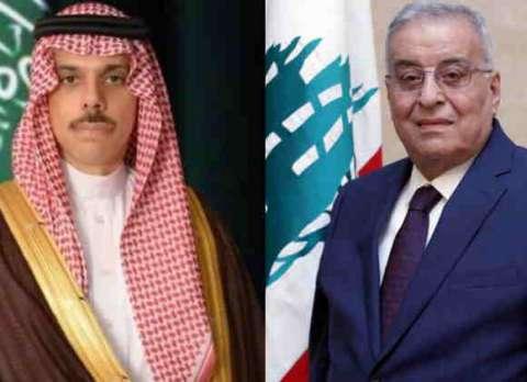Lübnan Dışişleri Bakanı Abdullah Buhabib ile Suudi mevkidaşı Faysal bin Ferhan-Kaynak, Ray el Yom   .jpg