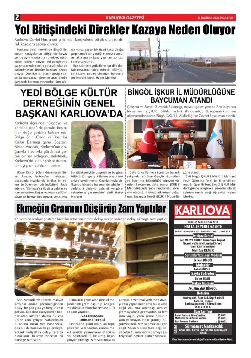 Bursa Yedi Bölge Kültür Derneği Başkanı Birsen Kanacak, yerel gazetede haber konusu edildi.jpg