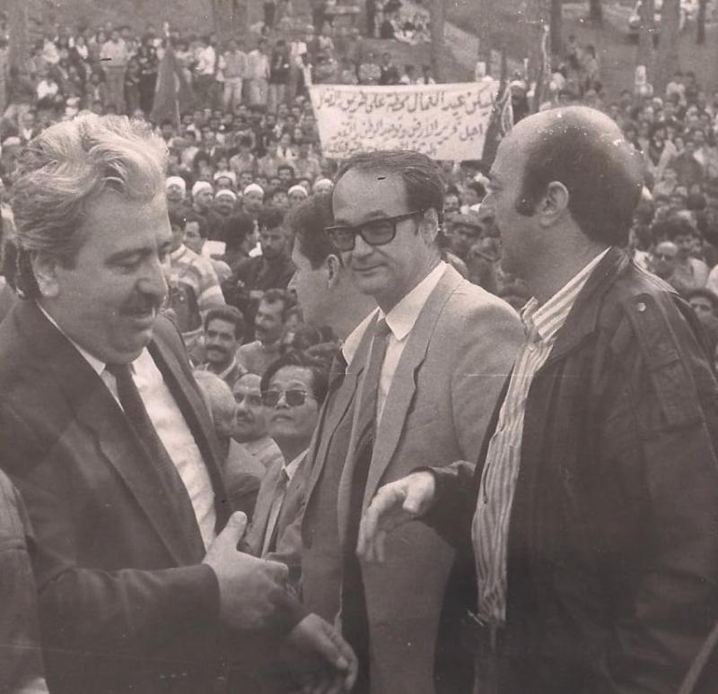 Vasili Kolotoşa ile Dürzî lider Velid Canbulat. Kaynak-al Marife,org.jpg