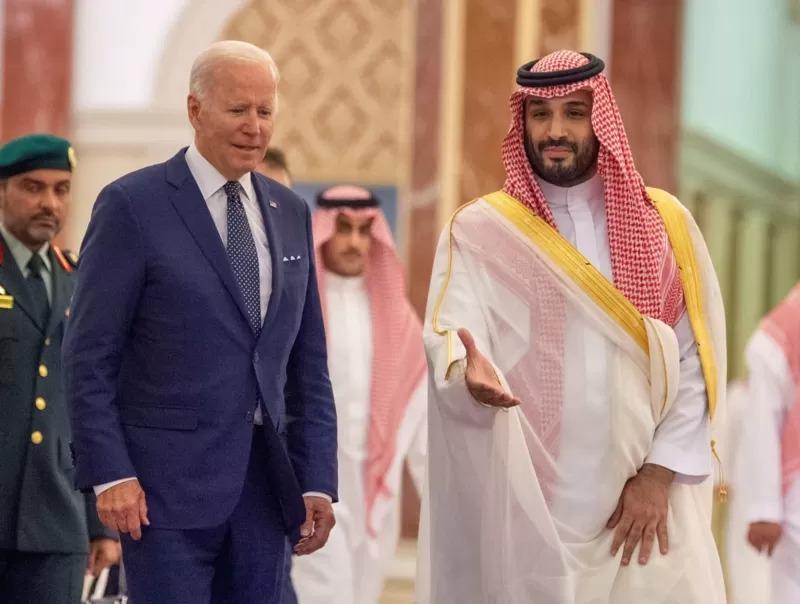 ABD Başkanı Biden ile Suudi Veliahdı. Muhammed bin Salman. İkinci kazanmış görünüyor. Kaynak-Reuters.jpg
