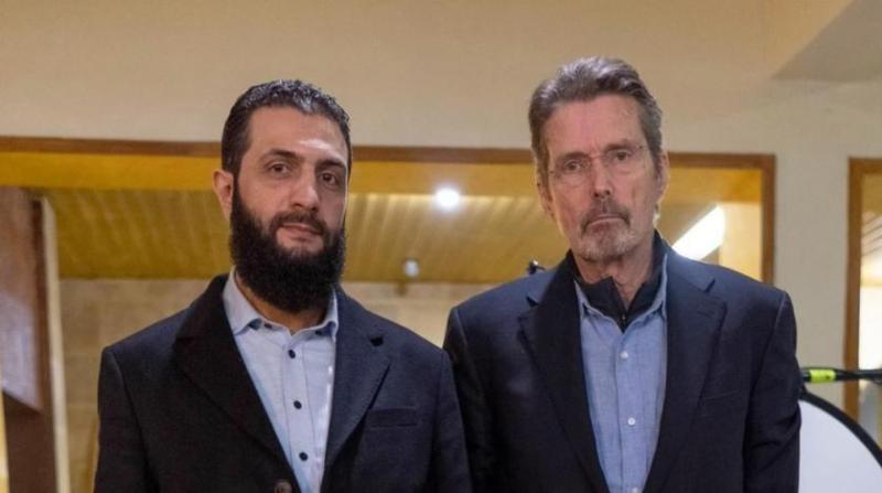 Ebu Muhammed El Cevlani ve Amerikalı gazeteci Martin Smith. Batıya yönelik özel röportaj. Fotoğraf-İHA .jpg