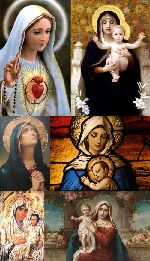 Hz. Meryem (Hz. İsa'nın Annesi) bütün tasvirleri başörtülü.jpg