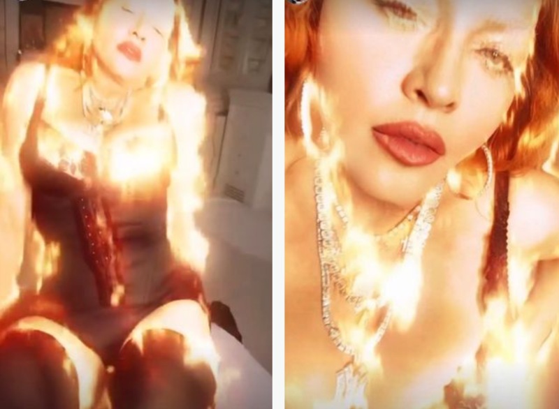 Madonna ses getiren paylaşımlarını bu kez sadece Instagram hikayesinden paylaşmakla yetindi (Instagram / Madonna)