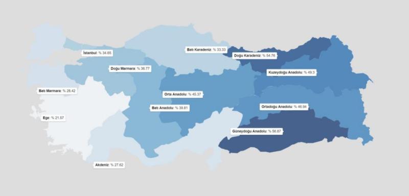 Harita 8.  Türkiye’de devletin dini kimliği olması gerektiğini düşünenlerin coğrafi bölgelere göre dağılımı.JPG