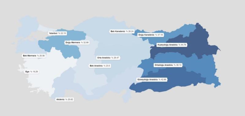 Harita 17.  Türkiye’de şifa bulmak için hocaya gidenlerin coğrafi bölgelere göre dağılımı.JPG