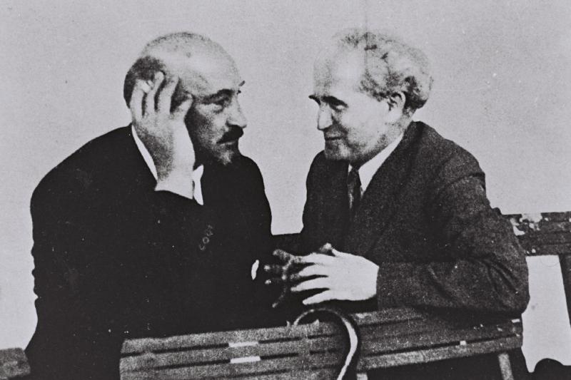 Cumhurbaşkanı Hayim Waizman ile Başbakan Ben Gorion.jpg