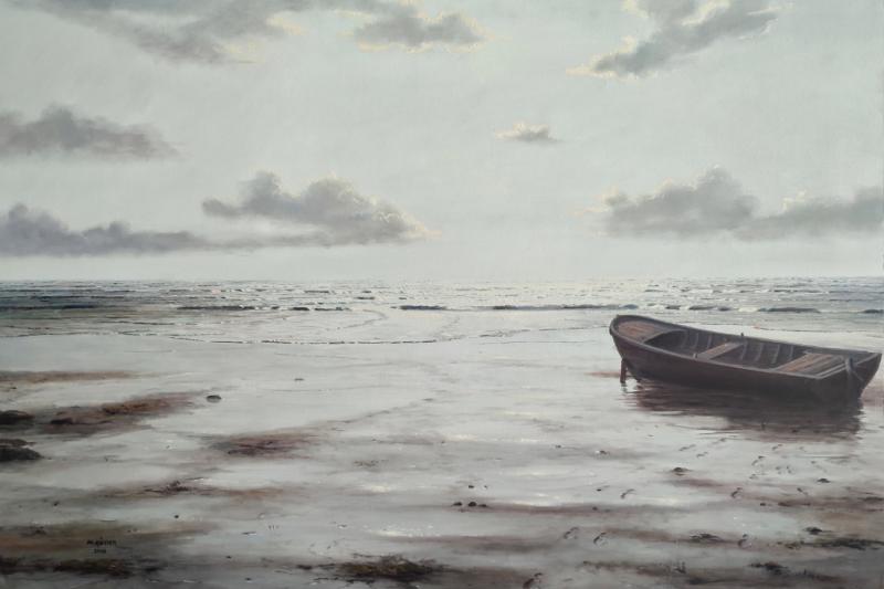 Mustafa Günen, Peaceful White, 160X99 cm ,Painting, Oil On Canvas.jpg