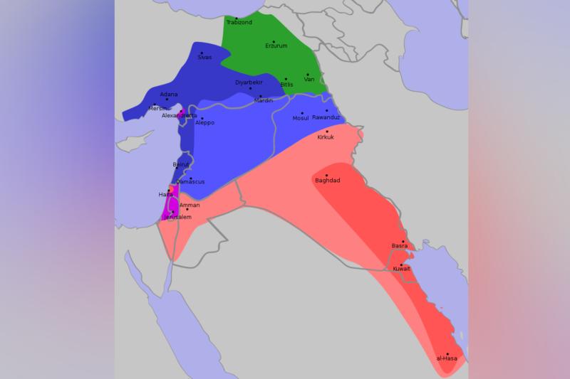 Sykes-Picot Anlaşması sonucu cetvelle çizilen sınırlar.jpg