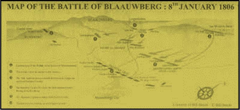 Blaauwberg Muharebesini Gösteren Harita, 1806.JPG