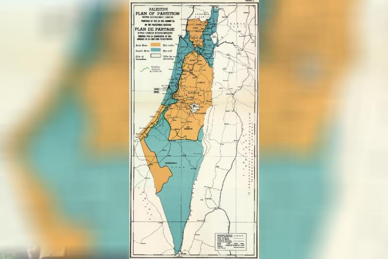 BM’nin Filistin Paylaşım Planı’na dair bir harita _ Fotoğraf_ WikiMedia.jpg