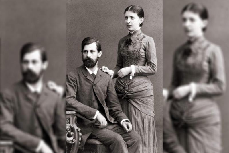 Sigmund Freud ve eşi Bernays Martha, Haziran 1885'te.jpg