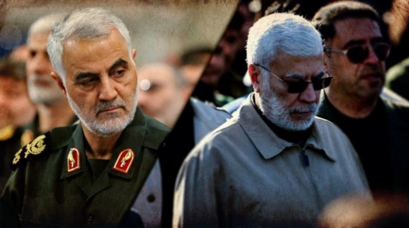 İran Kudüs Gücü  eski komutanı General Kasım Süleymani ile Haşdi Şabi komutanı Mehdi El Mühendis. Fotoğraf-AA.jpg