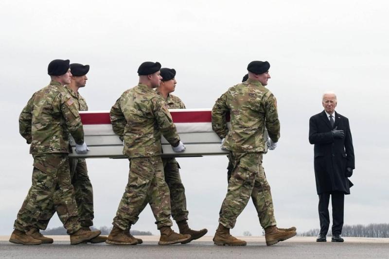 Ürdün sınırında  Ocak 2024'te  öldürülen bir askerin cenaze töreni Fotoğraf AFP.jpg