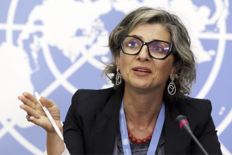 !!Fransesca Albanese, İnsan Hakları Konseyi'nin 53. oturumunda basın açıklaması yapıyor  el mecelle dergisi.jpg