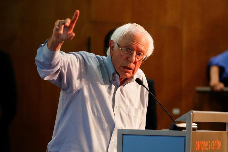 Amerikalı sol siyasetçi Barnie Sanders, İsrail'in saldırılarını eleştiriyor. Fotoğraf-Reuters..jpg