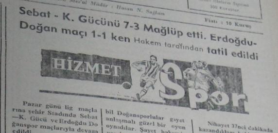 Hizmet, 21 Ocak 1958