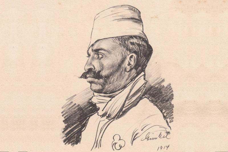 Afrika arşivinden bir resim, Cezayir’de Türk askeri diye kaydedilmiş, sene 1914