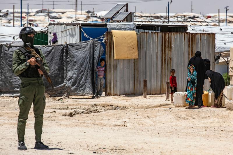 Suriye'nin el- Hol Kampı'ndaki kadın ve çocuklar SDG tarafından korunuyor / Fotoğraf: AFP