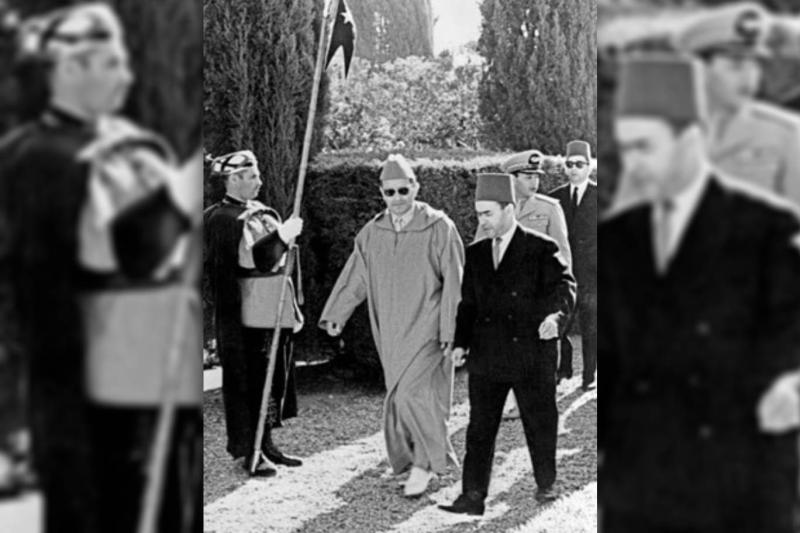 Mehdi Ben Barka fotoğrafta sağda başında fesle