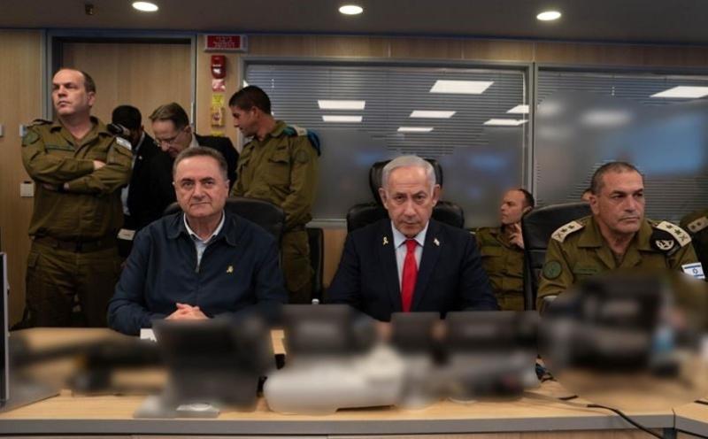 Netanyahu 5 Mayıs’ta Hava Saldırısını İzliyor, medyaya servis edilen görüntü