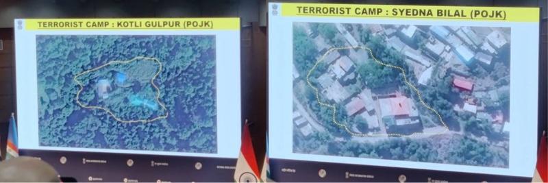 Hindistan Savunma Bakanlığı brifinginden, vurulan hedefler – örnek kamplar
