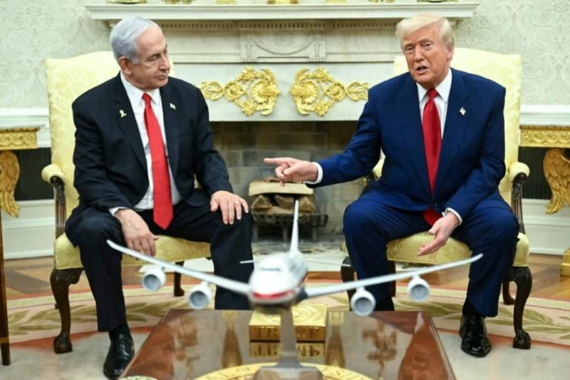 ABD Başkanı Donald Trump ve İsrail Başbakanı Binyamin Netanyahu, 7 Nisan'da Washington'daki Beyaz Saray'ın Oval Ofisi'nde / Fotoğraf: Reuters