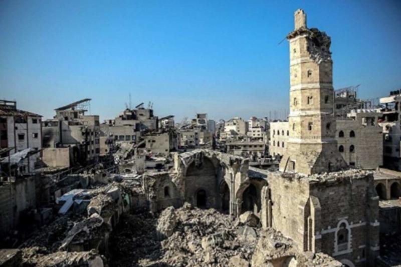 Büyük Ömer Camii’nin minaresi, camiden geriye kalan tek şey